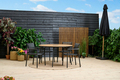Havebord Montana teaklook Ø130 cm - Sunlife